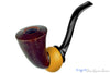 Blue Room Briars is proud to present this Marek Cikl Pipe Bent Sandblast McBash with Calabash Gourd