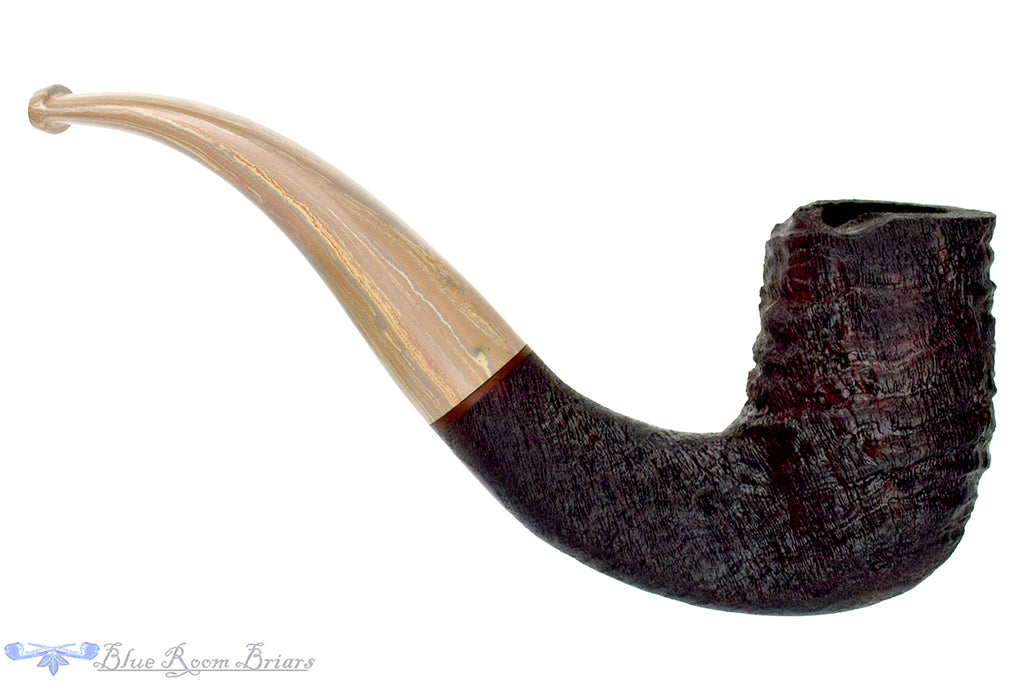 Blue Room Briars is proud to present this Nathan Rose Pipe Bent Sandblast Swan with Brindle and Plateau