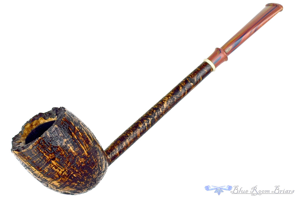 Blue Room Briars is proud to present Scottie Piersel Pipe "Scottie" Contrast Blast Plateaued Egg with Ivorite and Brindlet