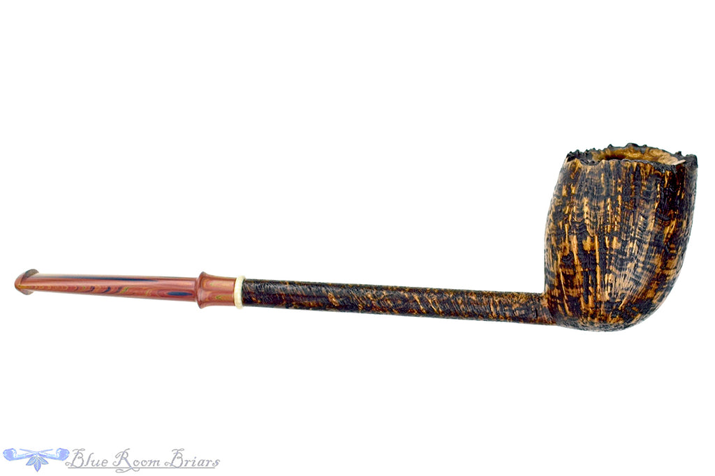 Blue Room Briars is proud to present Scottie Piersel Pipe "Scottie" Contrast Blast Plateaued Egg with Ivorite and Brindlet