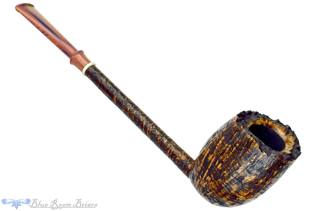 Blue Room Briars is proud to present Scottie Piersel Pipe "Scottie" Contrast Blast Plateaued Egg with Ivorite and Brindlet