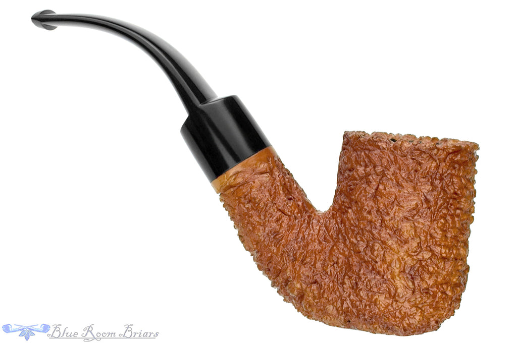 Blue Room Briars is proud to present this Brebbia Koralle Large Bent Rusticated Billiard UNSMOKED Estate Pipe