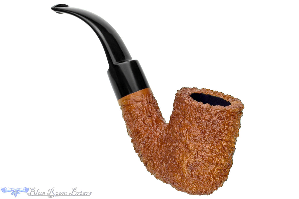 Blue Room Briars is proud to present this Brebbia Koralle Large Bent Rusticated Billiard UNSMOKED Estate Pipe