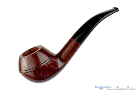 Celina & Tadeusz Polińscy Handmade Billiard (9mm Filter) with Silver and Acrylic UNSMOKED Estate Pipe