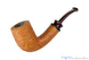 Blue Room Briars is proud to present this Bill Shalosky Pipe 733 Bent Tan Blast Billiard with Brindle and Blackwood