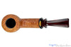 Blue Room Briars is proud to present this Bill Shalosky Pipe 733 Bent Tan Blast Billiard with Brindle and Blackwood