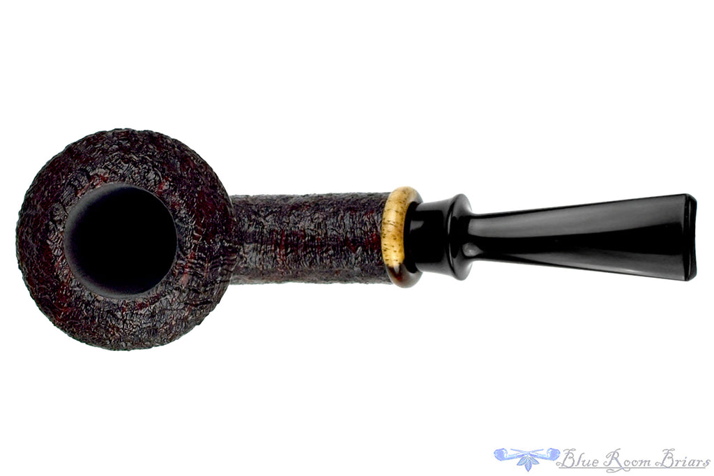 Blue Room Briars is proud to present this Bill Shalosky Pipe 732 Bent Sandblast Rhodesian with Cocobolo