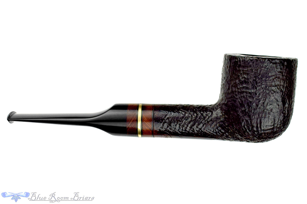 Blue Room Briars is proud to present this Mark Tinsky American Sandblast Pot with Brass and Briar Estate Pipe