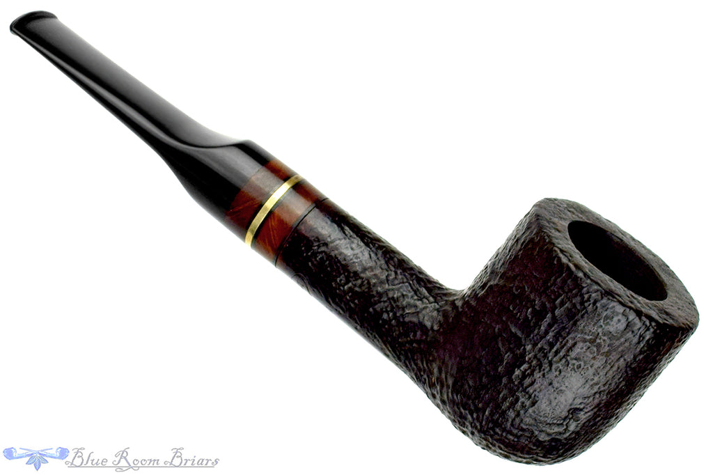 Blue Room Briars is proud to present this Mark Tinsky American Sandblast Pot with Brass and Briar Estate Pipe