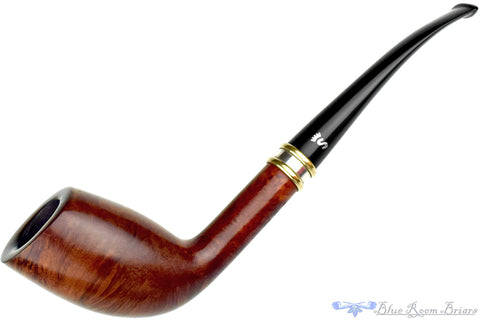 Brebbia Koralle Large Bent Rusticated Billiard UNSMOKED Estate Pipe