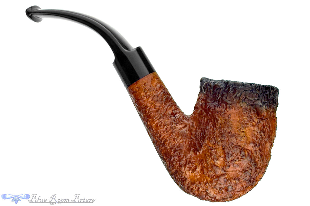 Blue Room Briars is proud to present this Castello Old Antiquari 65 Bent Rusticated Fumed Billiard Estate Pipe