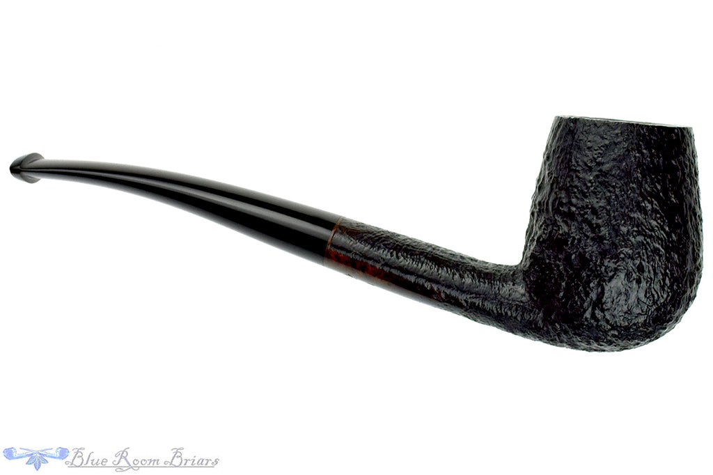 Blue Room Briars Pipe 4424 Bent Sandblast French Billiard