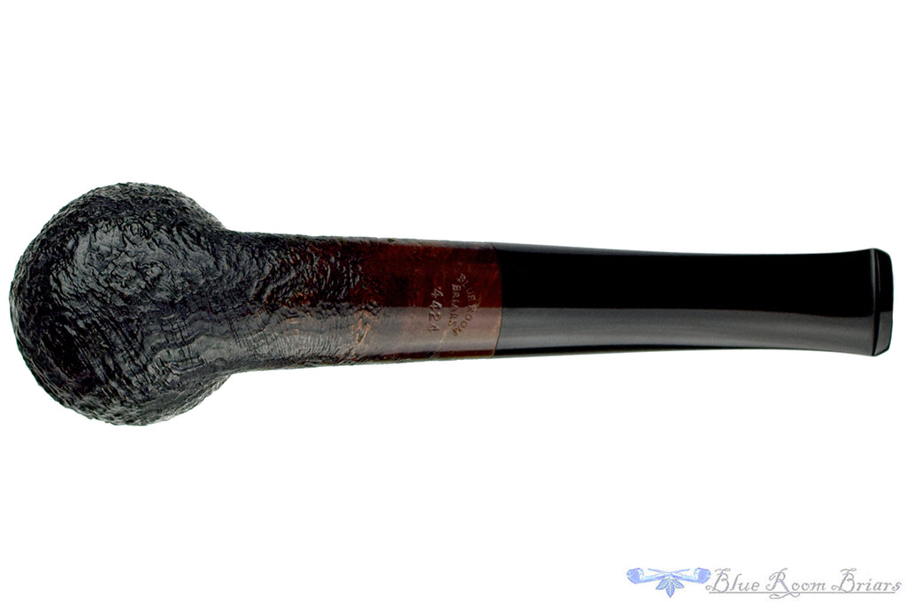 Blue Room Briars Pipe 4424 Bent Sandblast French Billiard