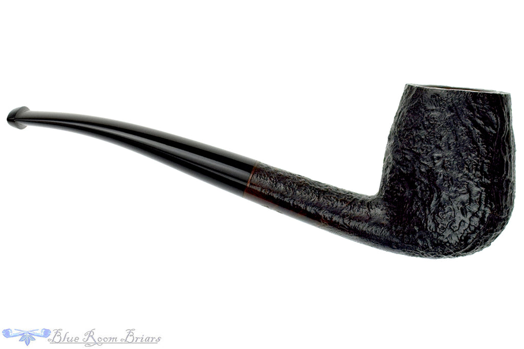 Blue Room Briars Pipe 4424 Bent Sandblast French Billiard