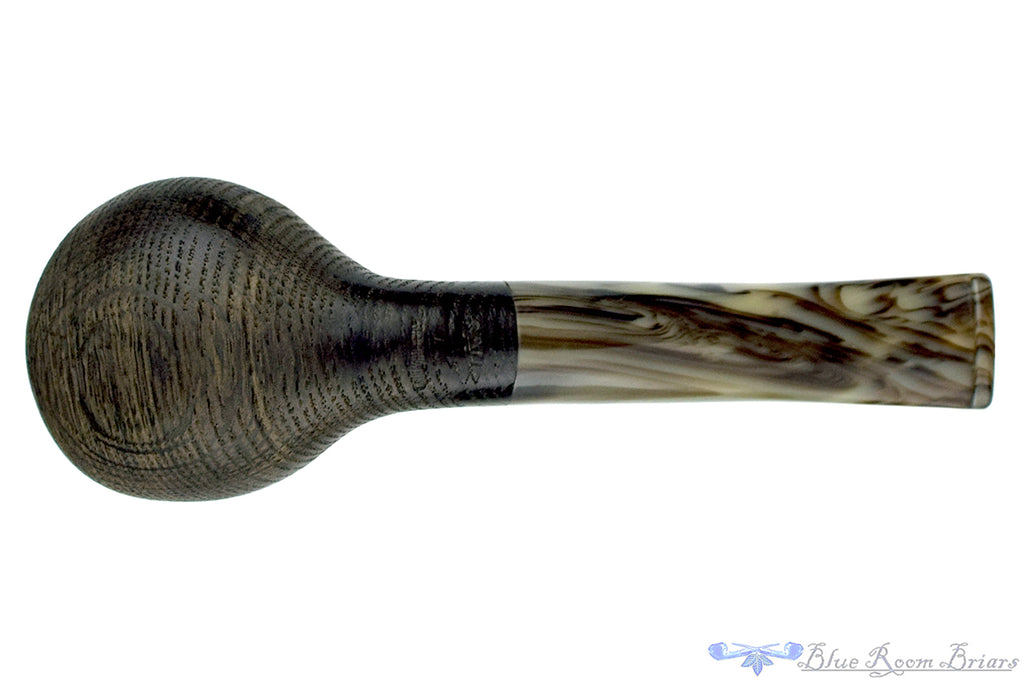 Blue Room Briars is proud to present this Ron Smith Pipe Bent Sandblast Morta Tomato with Acrylic