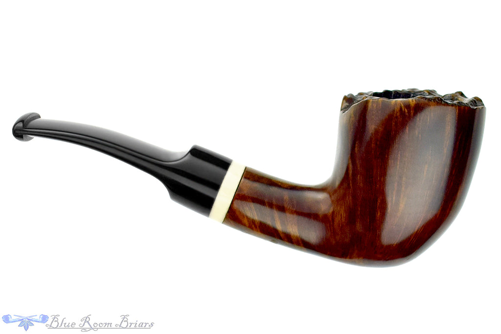 Blue Room Briars is proud to present this Ron Smith Pipe Bent Dublin Freehand with Plateau and Acrylic