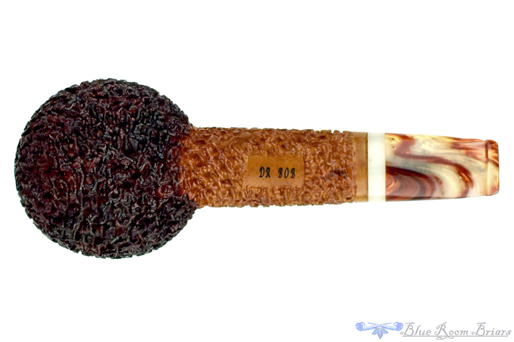 Blue Room Briars is proud to present this Dr. Bob Pipe Rusticated Hawkbill with Acrylic