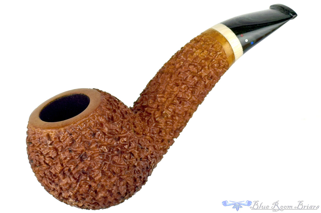 Blue Room Briars is proud to present this Dr. Bob Pipe Rusticated Hawkbill with Brindle and Ivorite