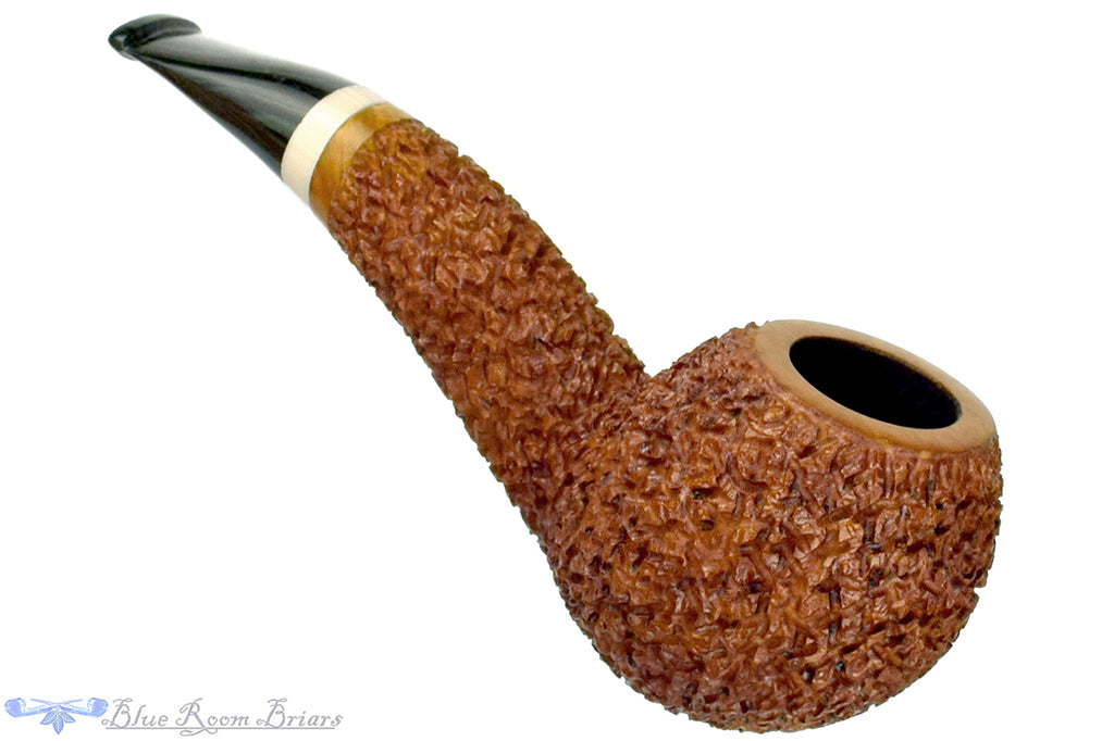 Blue Room Briars is proud to present this Dr. Bob Pipe Rusticated Hawkbill with Brindle and Ivorite