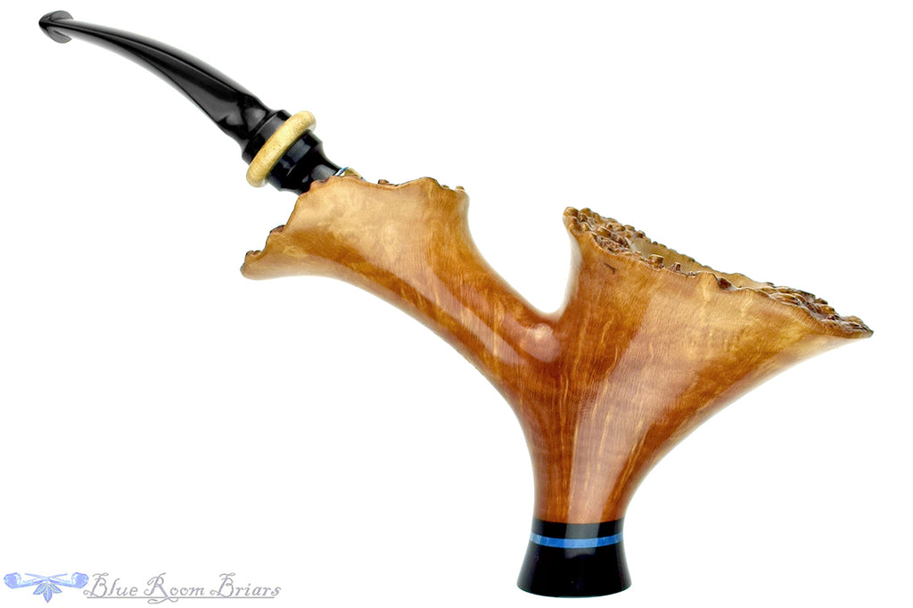 Blue Room Briars is proud to present this Joseph Skoda Pipe Bent Freehand Sitter with Brass, Acrylic, and Masur Birch