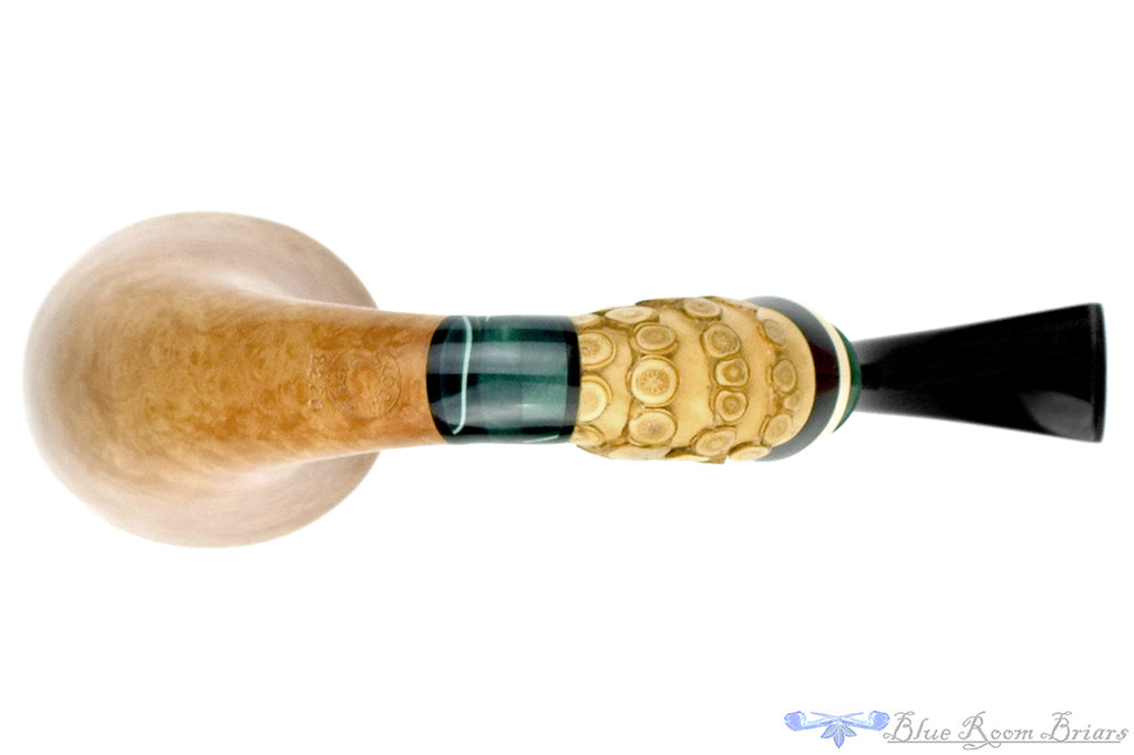 Blue Room Briars is proud to present this Joseph Skoda Pipe Bent Horn with Bamboo, Ivorite and Acrylic