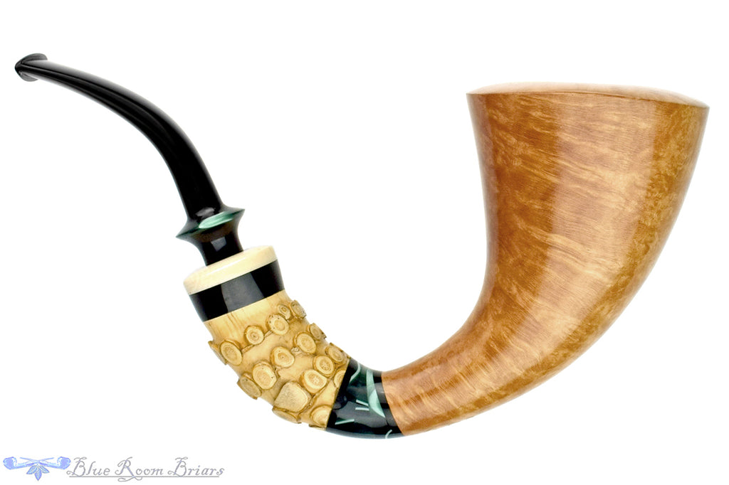 Blue Room Briars is proud to present this Joseph Skoda Pipe Bent Horn with Bamboo, Ivorite and Acrylic