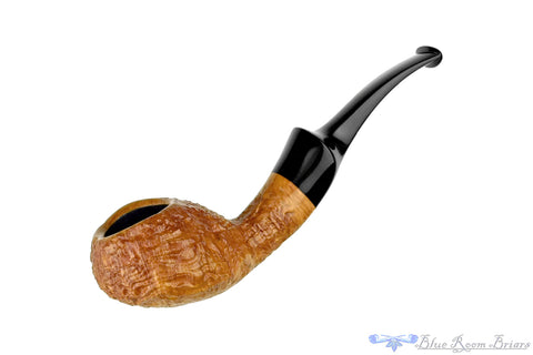 Nate King Pipe 944 Antique Blast Comet with Brindle and Titanium