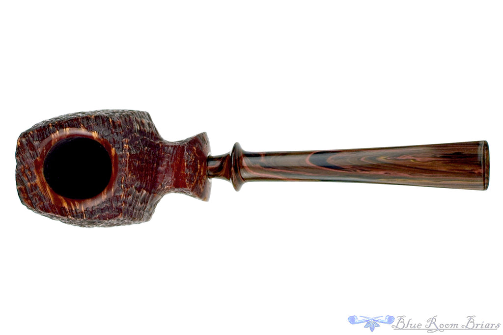 Blue Room Briars is proud to present this Nate King Pipe 944 Antique Blast Comet with Brindle and Titanium