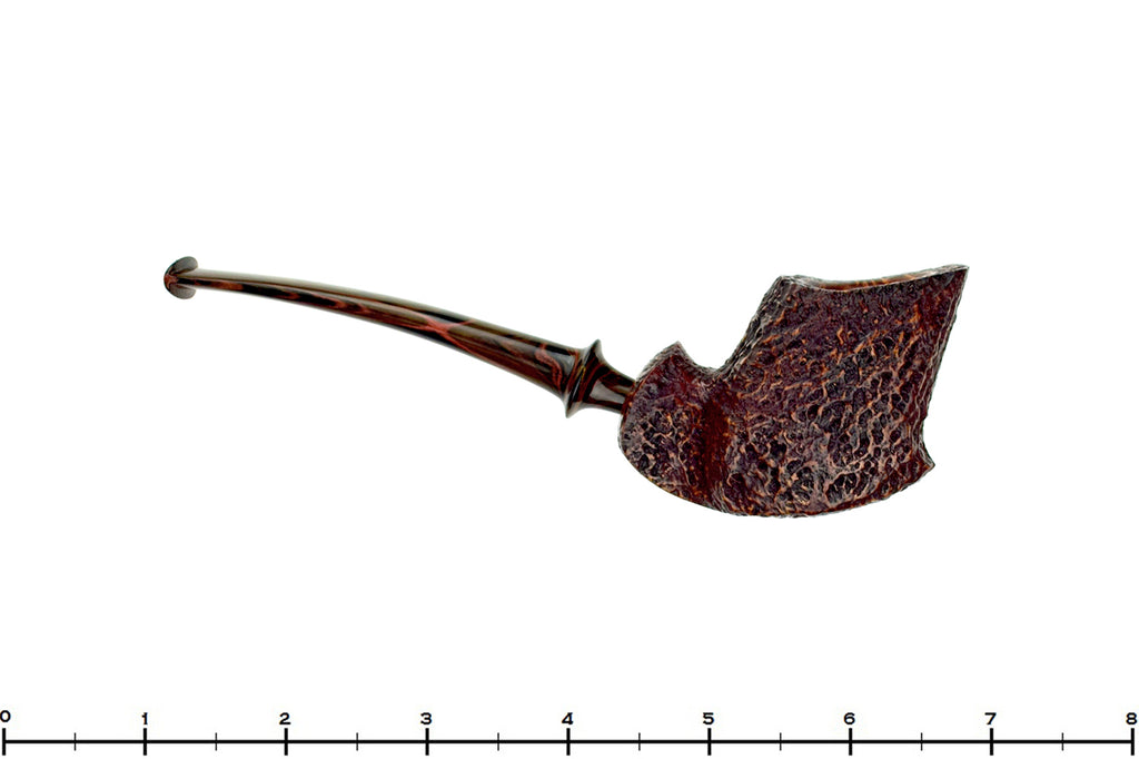 Blue Room Briars is proud to present this Nate King Pipe 944 Antique Blast Comet with Brindle and Titanium