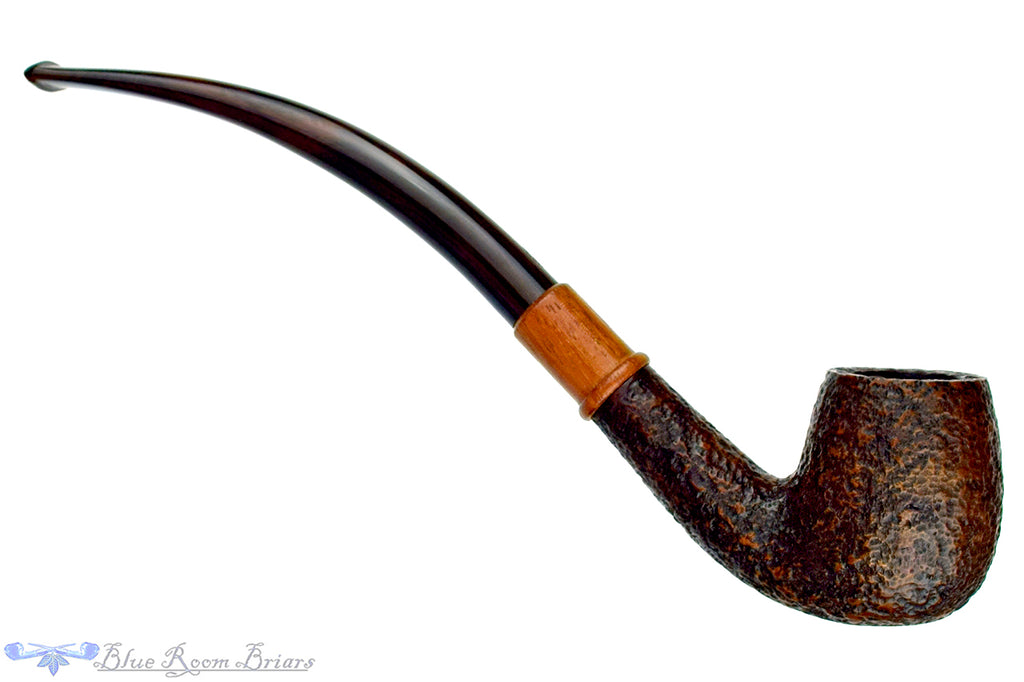 Blue Room Briars is proud to present this Savinelli Gandalf 602 Bent Rusticated Churchwarden (6mm Filter) with Boxwood Estate Pipe