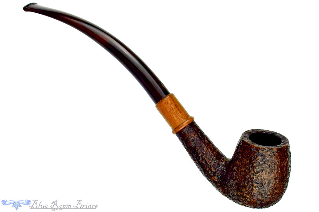 Blue Room Briars is proud to present this Savinelli Gandalf 602 Bent Rusticated Churchwarden (6mm Filter) with Boxwood Estate Pipe