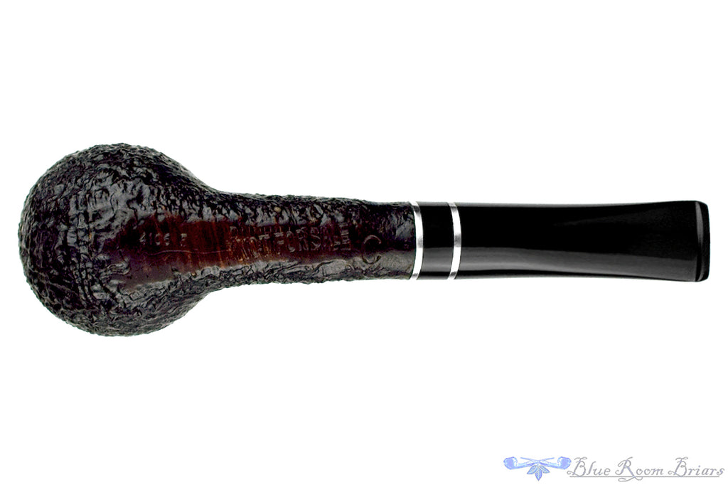 Blue Room Briars is proud to present this Dunhill Shell F 4106 (1980s Make) Sandblast Pot Sitter with Nickel Estate Pipe