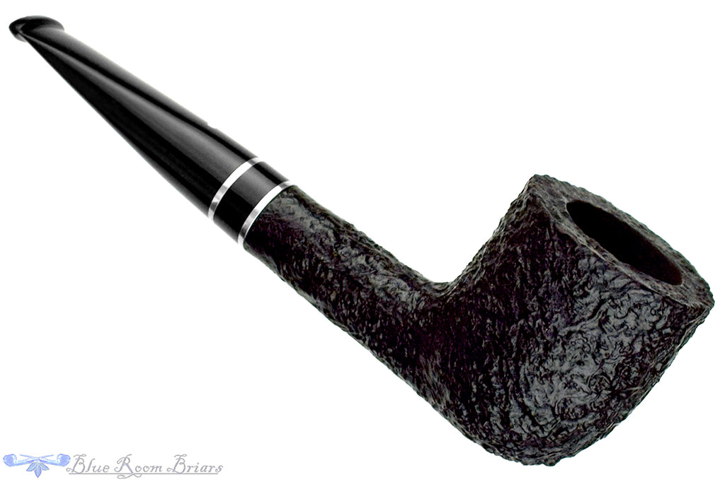 Blue Room Briars is proud to present this Dunhill Shell F 4106 (1980s Make) Sandblast Pot Sitter with Nickel Estate Pipe