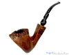 Blue Room Briars is proud to present this Randy Wiley 55 Bent Spot Carved Freehand with Wood Burl and Plateau Estate Pipe