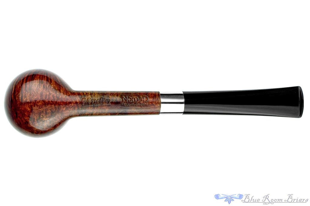 Blue Room Briars is proud to present this NomaD Pipe Smooth Billiard with Nickel