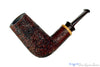 Blue Room Briars is proud to present this Bill Shalosky Pipe 753 Sandblast Brow Burner with Olive Wood and Brindle