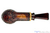 Blue Room Briars is proud to present this Bill Shalosky Pipe 753 Sandblast Brow Burner with Olive Wood and Brindle