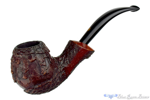 Savinelli Nonpareil 9128 Sandblast Billiard Sitter with Horn and Plateau Estate Pipe