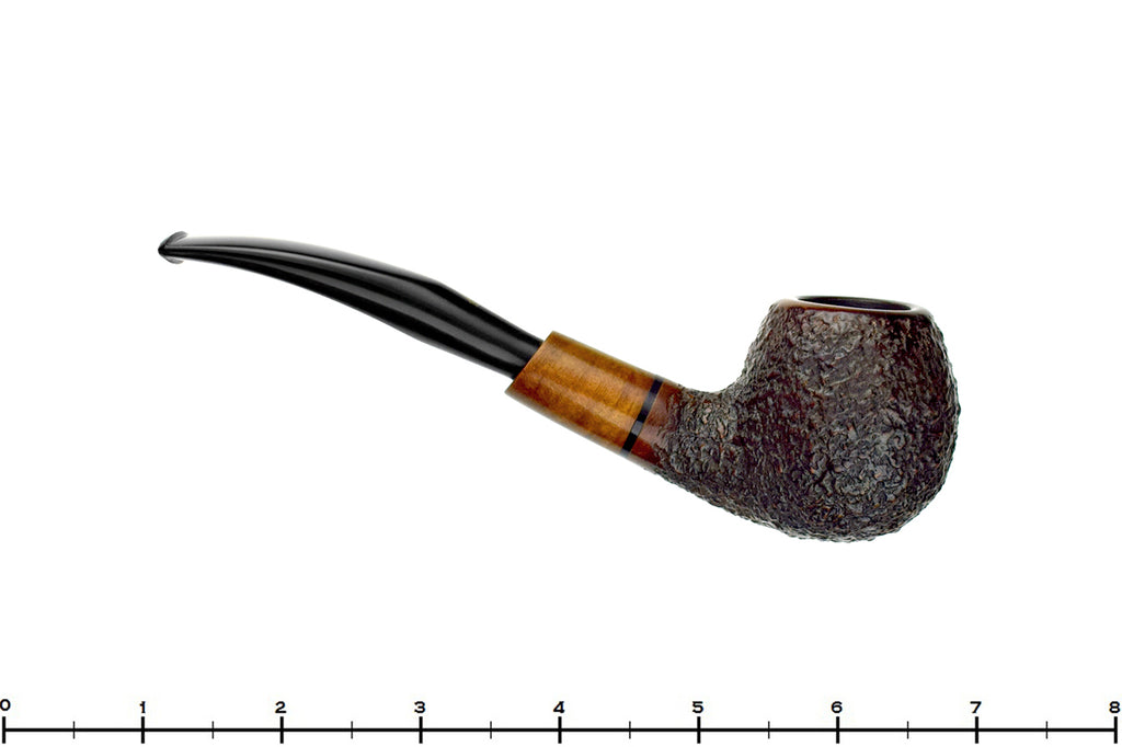 Blue Room Briars is proud to present this Capitello Bent Rusticated Apple with Briar and Military Mount Estate Pipe