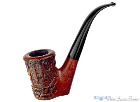 Savinelli Nonpareil 9128 Sandblast Billiard Sitter with Horn and Plateau Estate Pipe