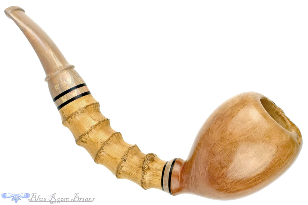 Blue Room Briars is proud to present this Jan Pietenpauw Pipe Sine Strawberry Wood Bulb with Bamboo, Brindle, and Plateau