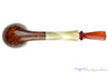 Blue Room Briars is proud to present this Chris Morgan Pipe High-Contrast Pear with Horn and Amberite