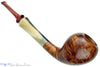 Blue Room Briars is proud to present this Chris Morgan Pipe High-Contrast Pear with Horn and Amberite