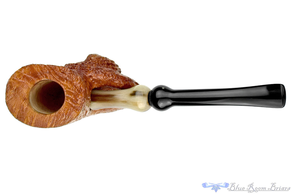 Chris Morgan Pipe Bent Tan Blast Pierced Nautilus with Horn Ferrule