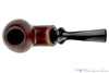 Blue Room Briars is proud to present this Chris Morgan Pipe Bent Satin Blast Reverse Calabash with Brindle