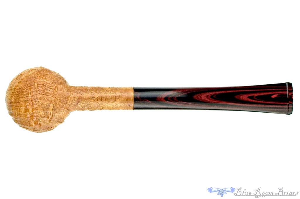 Blue Room Briars is proud to present this Yorgos Mitakidis Pipe 622 Strawberry Wood Tall Sandblast Billiard with Brindle