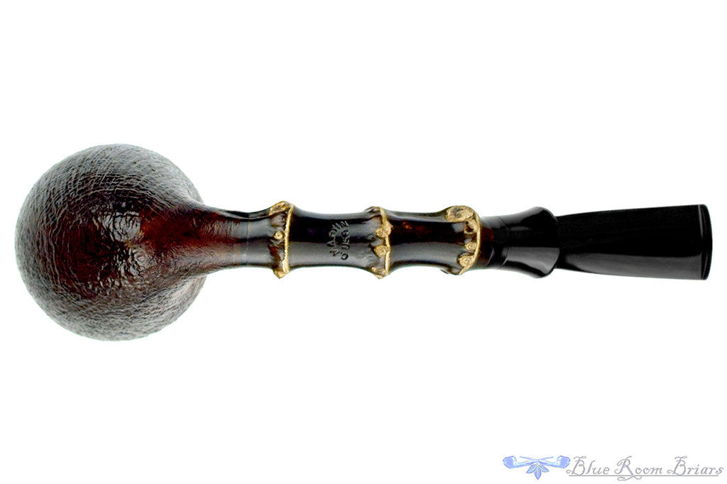 Blue Room Briars is proud to present this C. Martin Pipe by Chris Mattioda Bent Sandblast Acorn with Dark Bamboo and Plateau