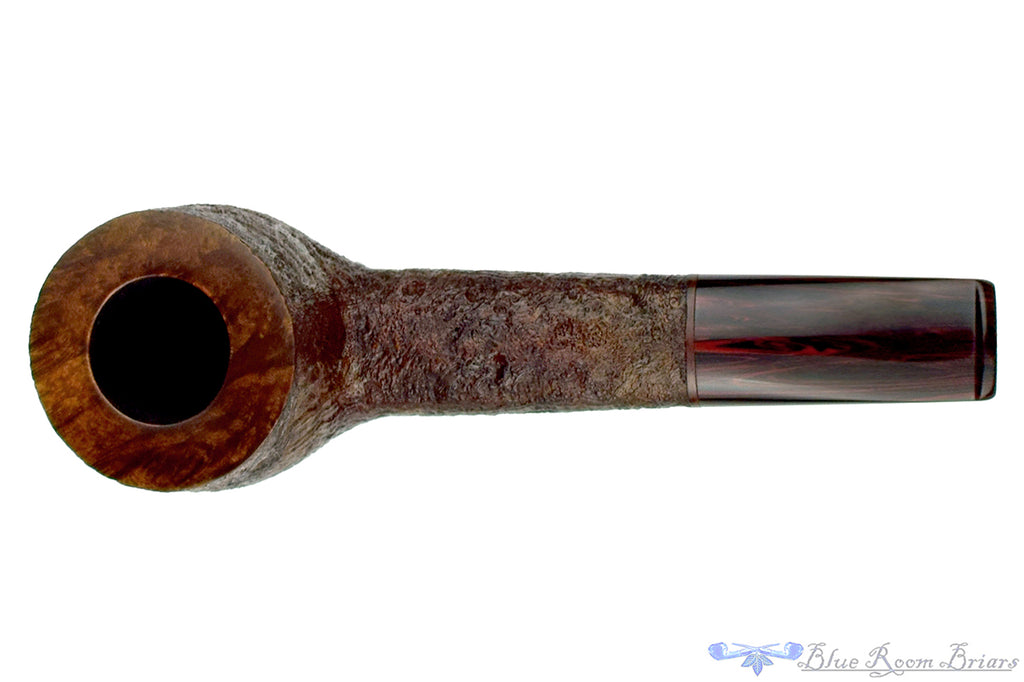 Blue Room Briars is proud to present this Jerry Crawford Pipe Sandblast Hawkbill 55 with Brindle