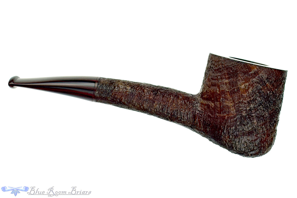 Blue Room Briars is proud to present this Jerry Crawford Pipe Sandblast Hawkbill 55 with Brindle