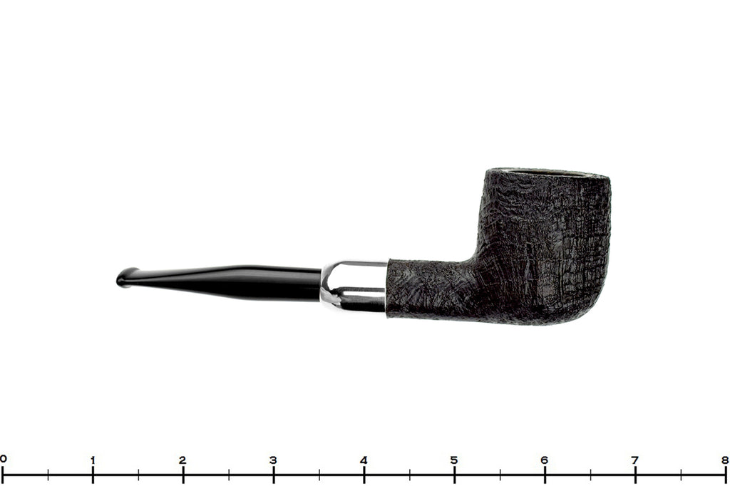 Blue Room Briars is proud to present this Jerry Crawford Pipe Black Blast Billiard with Silver and Military Mount